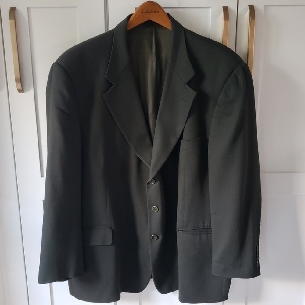 VTG Vito Rufolo Blazer Mens 50 Green Wool Sport Coat Made in Italy